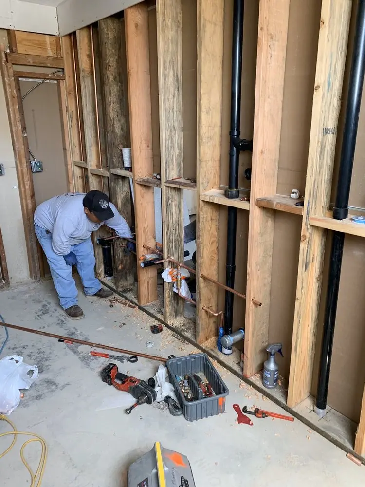 Commercial rough-in plumbing for Gas Line Repair in White Oak